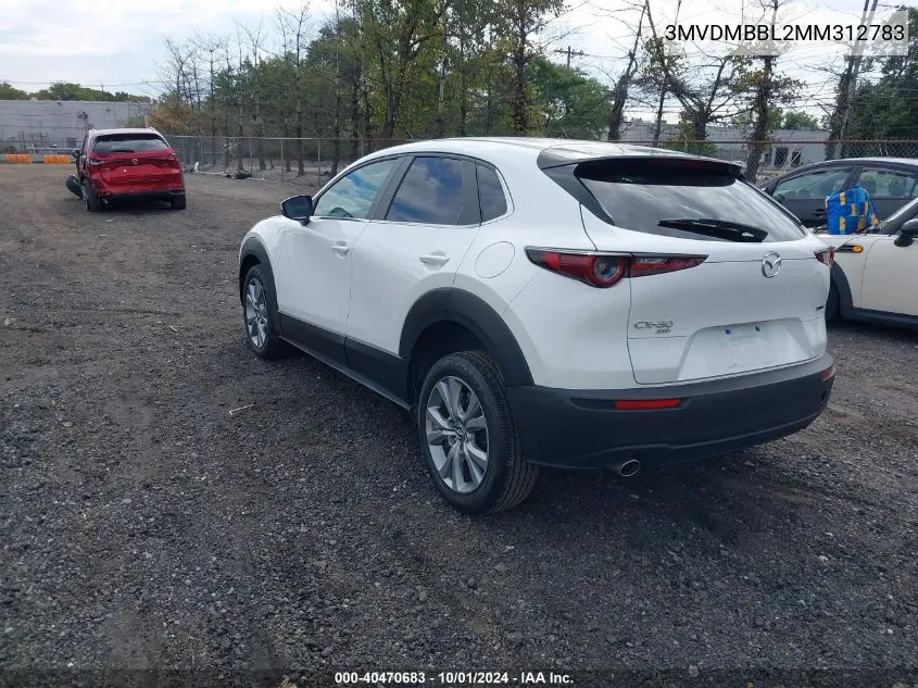 2021 Mazda Cx-30 Select VIN: 3MVDMBBL2MM312783 Lot: 40470683