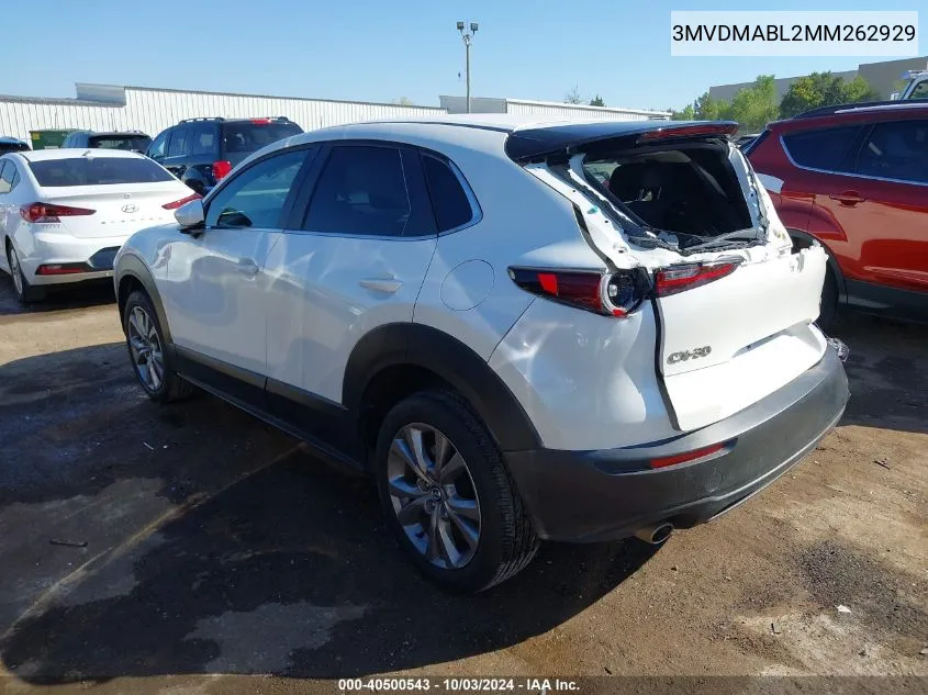 2021 Mazda Cx-30 Select VIN: 3MVDMABL2MM262929 Lot: 40500543