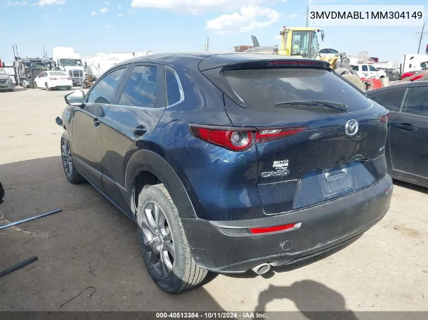 2021 Mazda Cx-30 Select VIN: 3MVDMABL1MM304149 Lot: 40513384