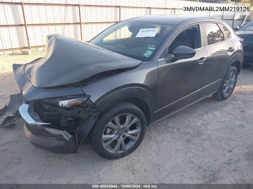 2021 Mazda Cx-30 Select VIN: 3MVDMABL2MM219126 Lot: 40530944