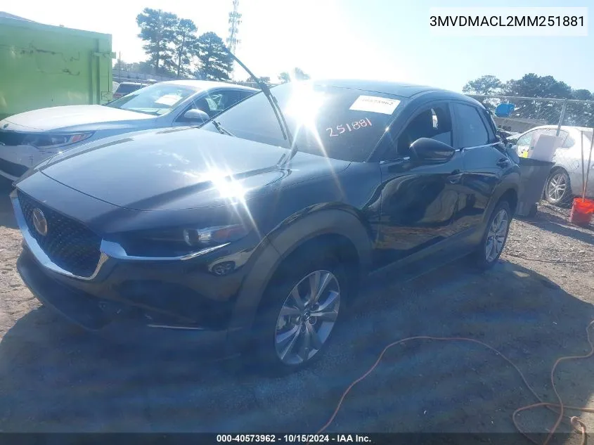 2021 Mazda Cx-30 Preferred VIN: 3MVDMACL2MM251881 Lot: 40573962