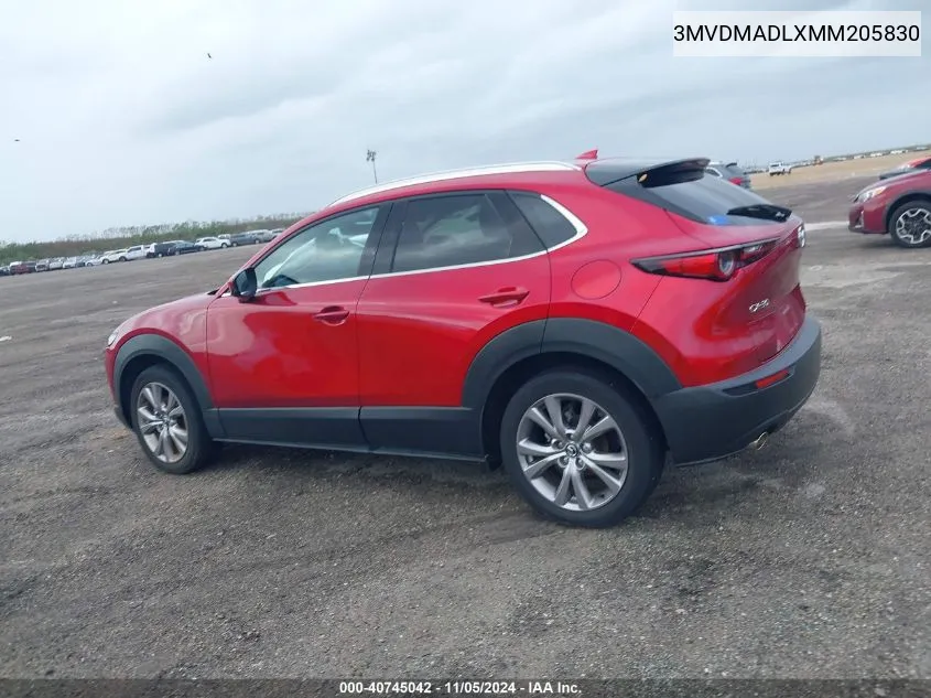 2021 Mazda Cx-30 Premium VIN: 3MVDMADLXMM205830 Lot: 40745042