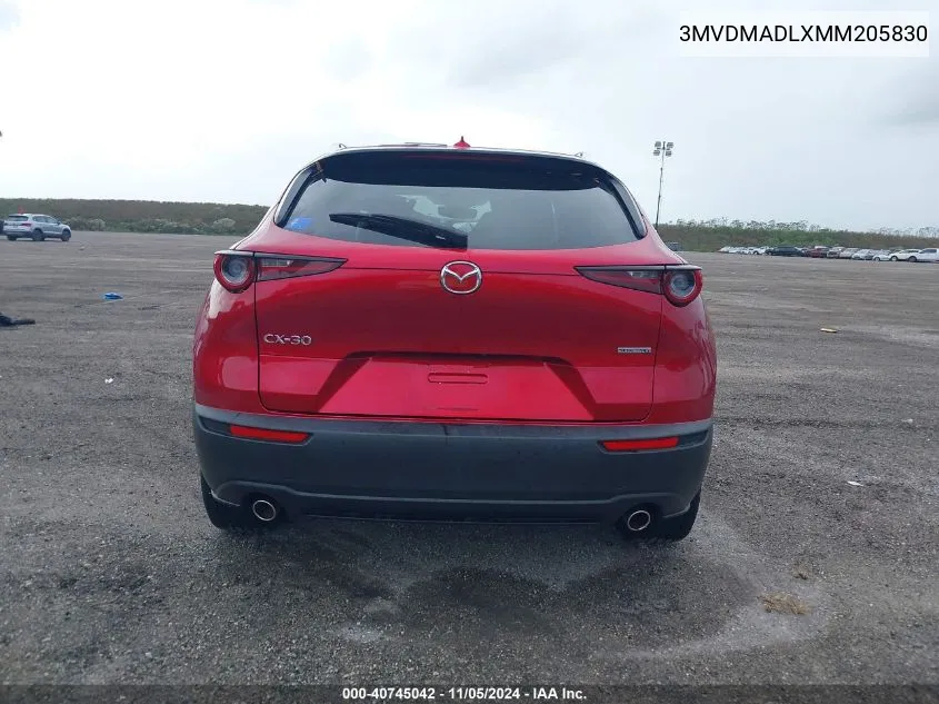 2021 Mazda Cx-30 Premium VIN: 3MVDMADLXMM205830 Lot: 40745042