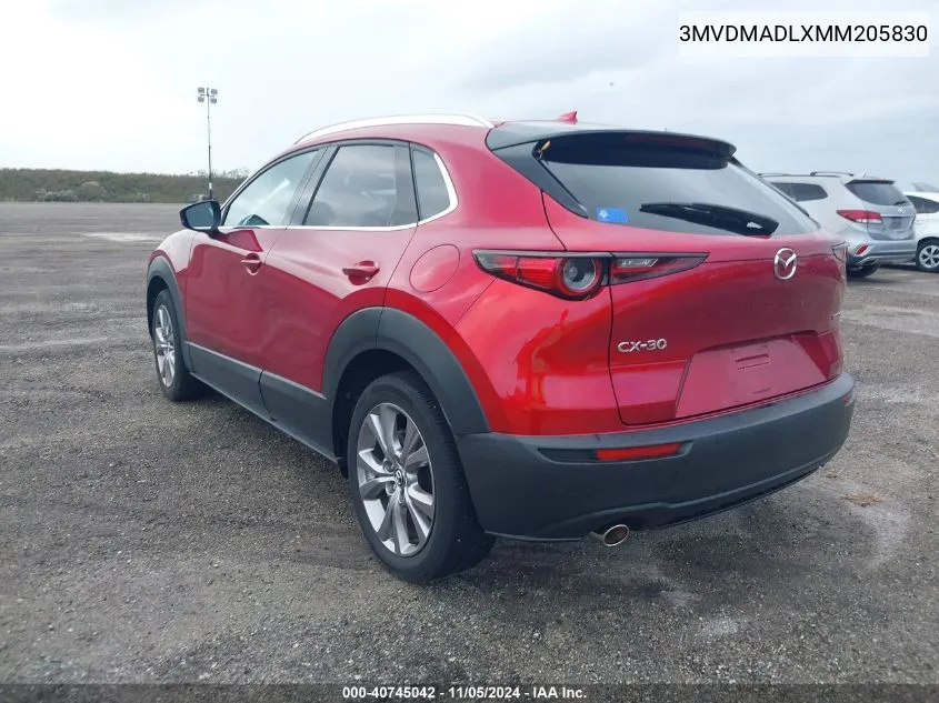 2021 Mazda Cx-30 Premium VIN: 3MVDMADLXMM205830 Lot: 40745042