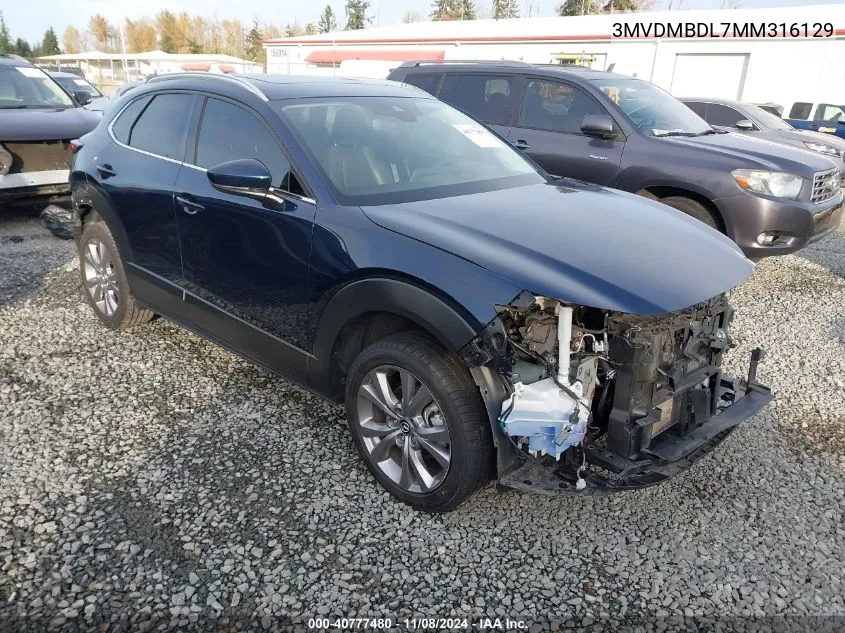 2021 Mazda Cx-30 Premium VIN: 3MVDMBDL7MM316129 Lot: 40777480