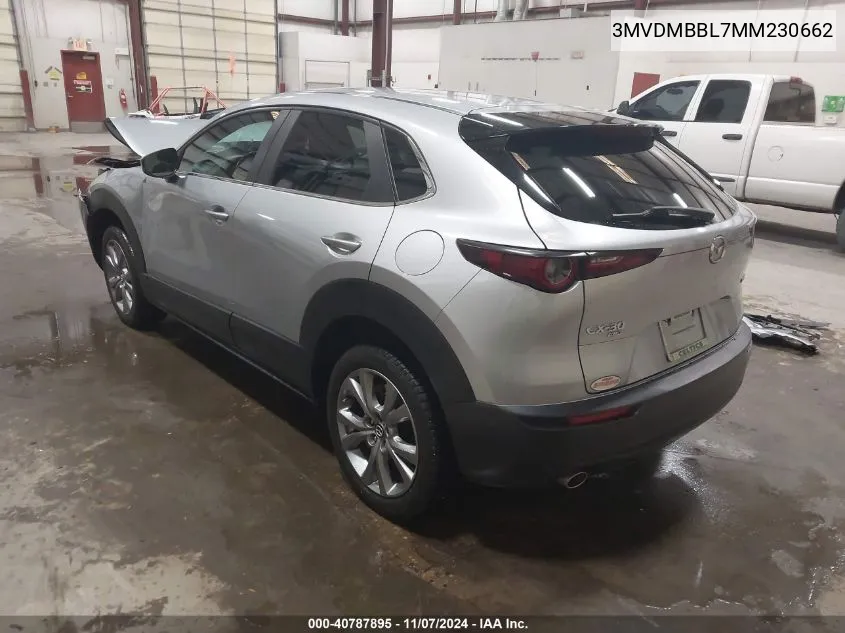 2021 Mazda Cx-30 Select VIN: 3MVDMBBL7MM230662 Lot: 40787895