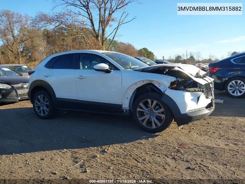 2021 Mazda Cx-30 Select VIN: 3MVDMBBL8MM315882 Lot: 40851107