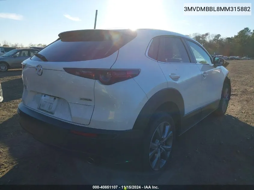 2021 Mazda Cx-30 Select VIN: 3MVDMBBL8MM315882 Lot: 40851107