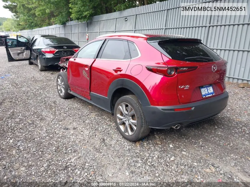 2022 Mazda Cx-30 Preferred VIN: 3MVDMBCL5NM452651 Lot: 39886915