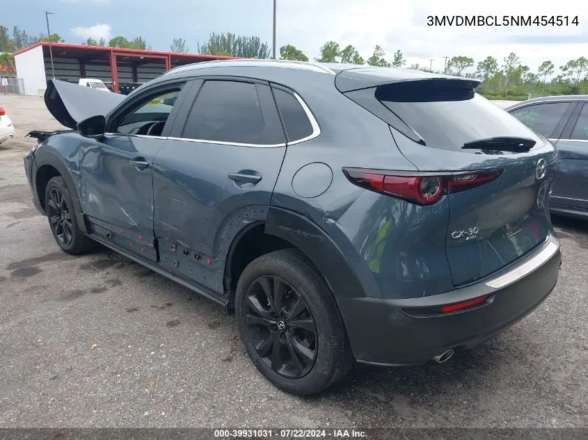 2022 Mazda Cx-30 Carbon Edition VIN: 3MVDMBCL5NM454514 Lot: 39931031