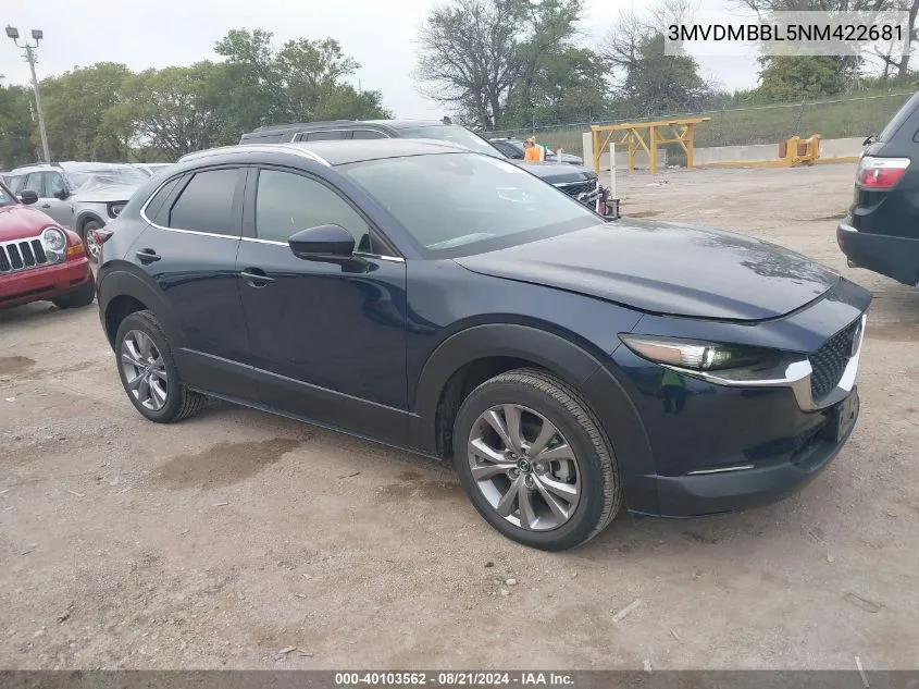 2022 Mazda Cx-30 Select VIN: 3MVDMBBL5NM422681 Lot: 40103562