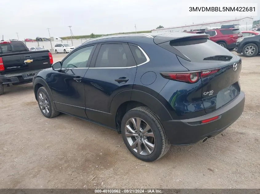 2022 Mazda Cx-30 Select VIN: 3MVDMBBL5NM422681 Lot: 40103562