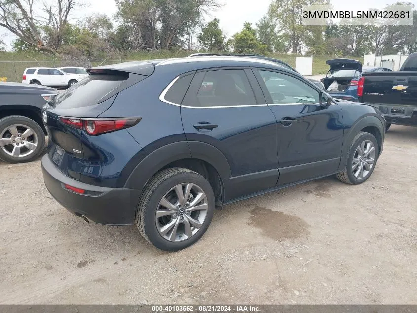 2022 Mazda Cx-30 Select VIN: 3MVDMBBL5NM422681 Lot: 40103562