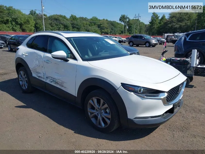 2022 Mazda Cx-30 Premium VIN: 3MVDMBDL6NM415672 Lot: 40220920