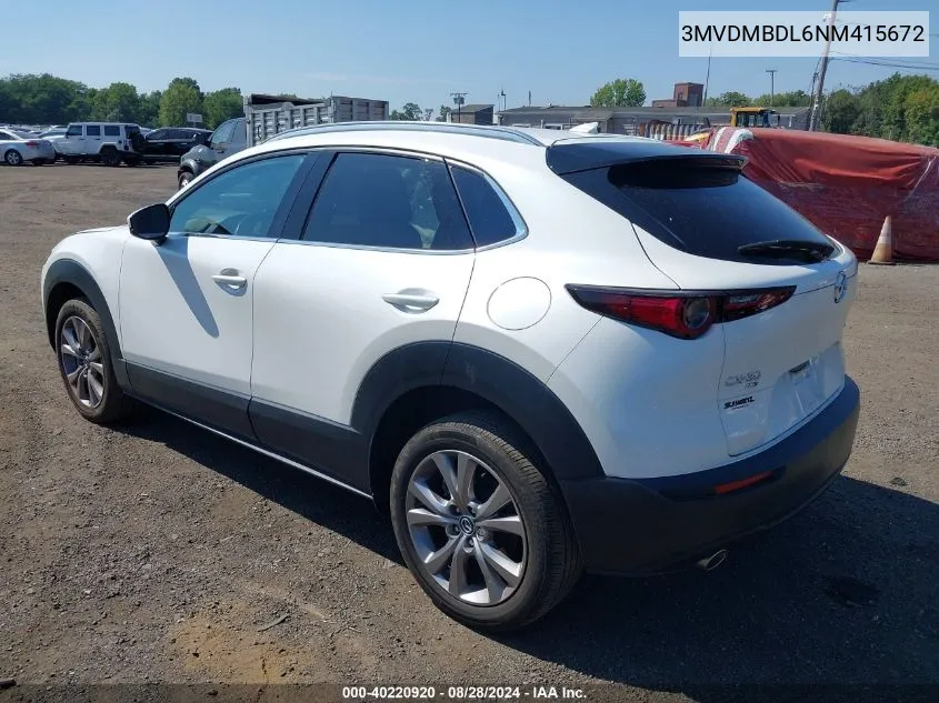 2022 Mazda Cx-30 Premium VIN: 3MVDMBDL6NM415672 Lot: 40220920