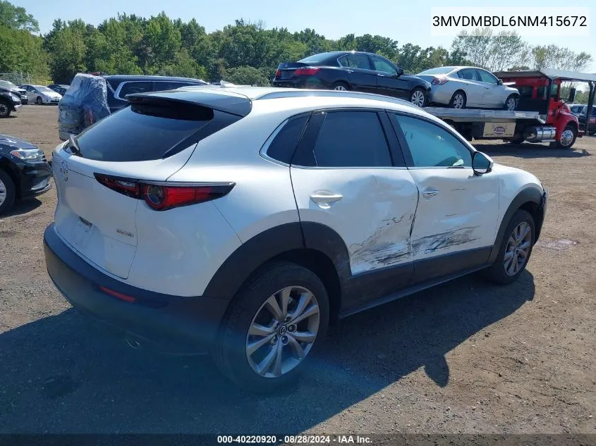 2022 Mazda Cx-30 Premium VIN: 3MVDMBDL6NM415672 Lot: 40220920