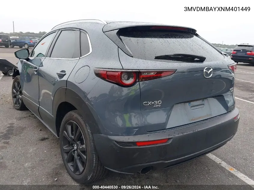 2022 Mazda Cx-30 VIN: 3MVDMBAYXNM401449 Lot: 40440530