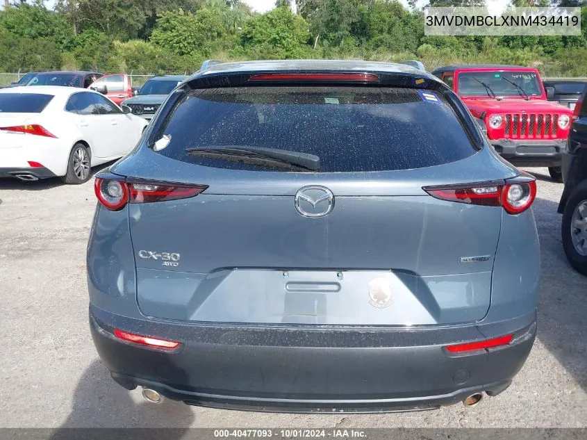 2022 Mazda Cx-30 Preferred VIN: 3MVDMBCLXNM434419 Lot: 40477093