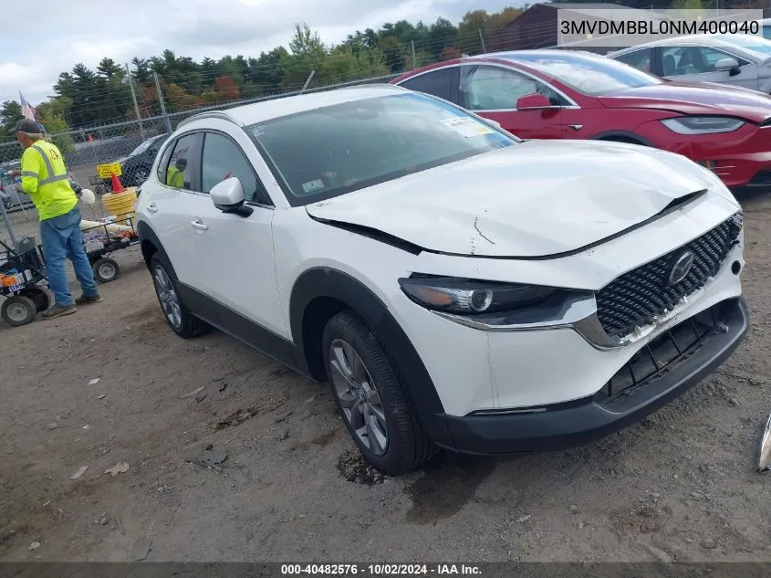 2022 Mazda Cx-30 Select VIN: 3MVDMBBL0NM400040 Lot: 40482576