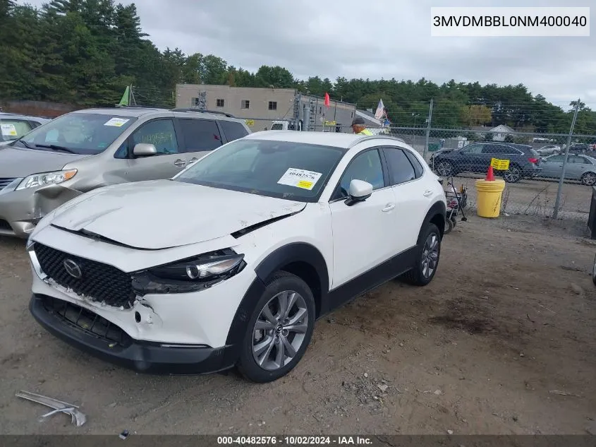 2022 Mazda Cx-30 Select VIN: 3MVDMBBL0NM400040 Lot: 40482576