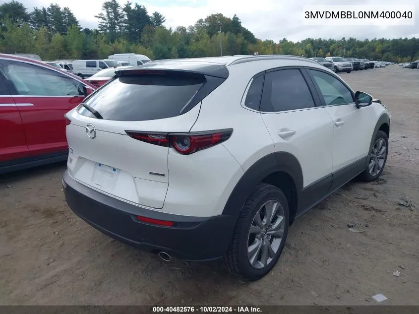 2022 Mazda Cx-30 Select VIN: 3MVDMBBL0NM400040 Lot: 40482576