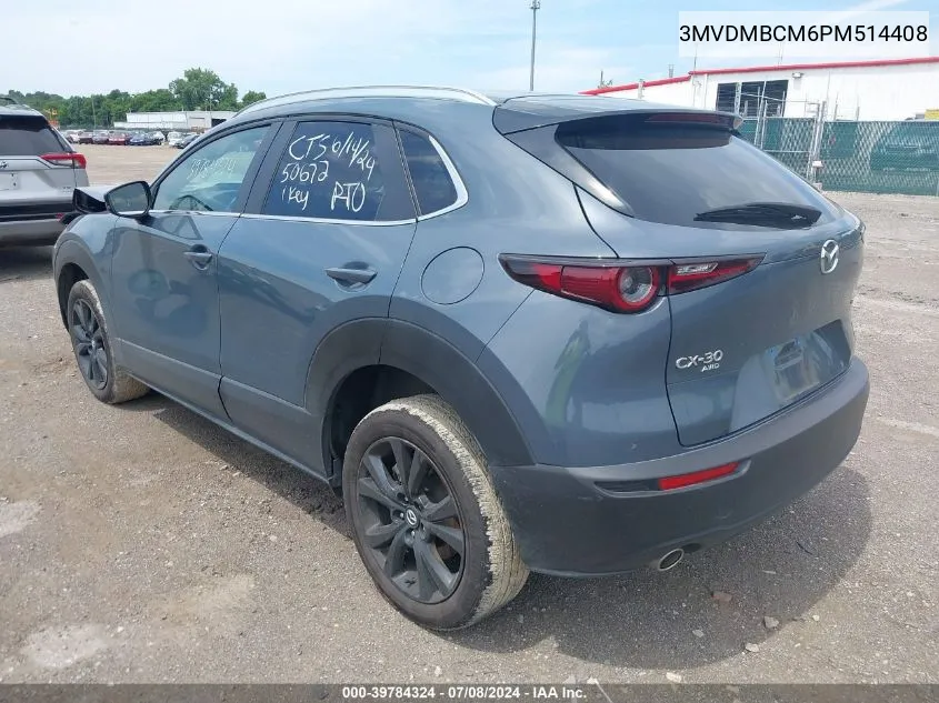 2023 Mazda Cx-30 2.5 S Carbon Edition VIN: 3MVDMBCM6PM514408 Lot: 39784324