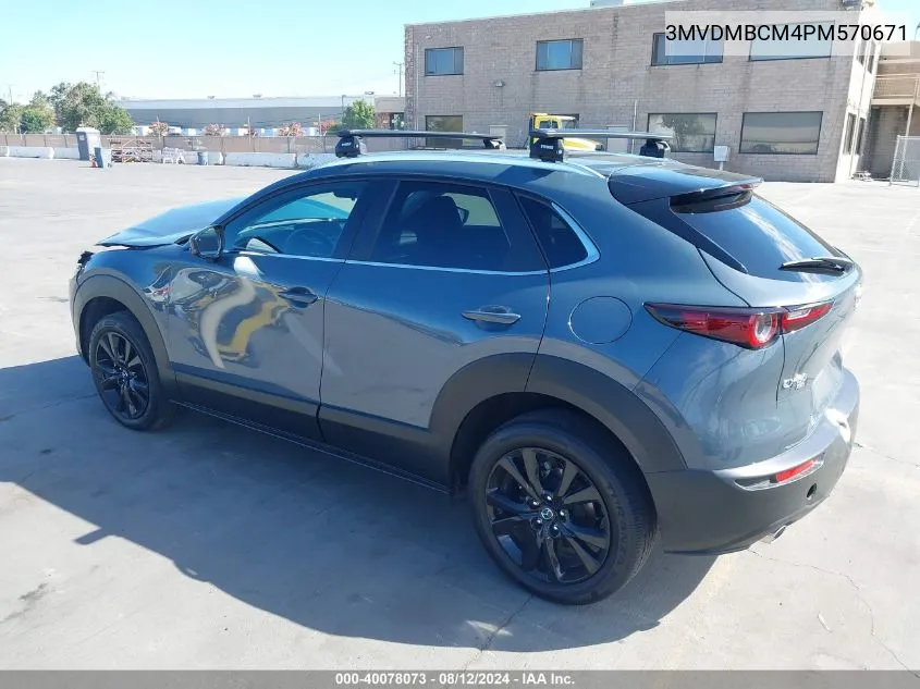 2023 Mazda Cx-30 2.5 S Carbon Edition VIN: 3MVDMBCM4PM570671 Lot: 40078073