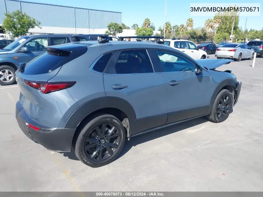 2023 Mazda Cx-30 2.5 S Carbon Edition VIN: 3MVDMBCM4PM570671 Lot: 40078073