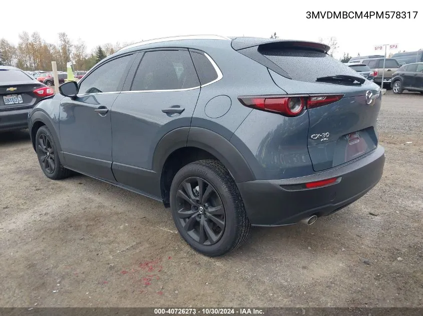 2023 Mazda Cx-30 2.5 S Carbon Edition VIN: 3MVDMBCM4PM578317 Lot: 40726273