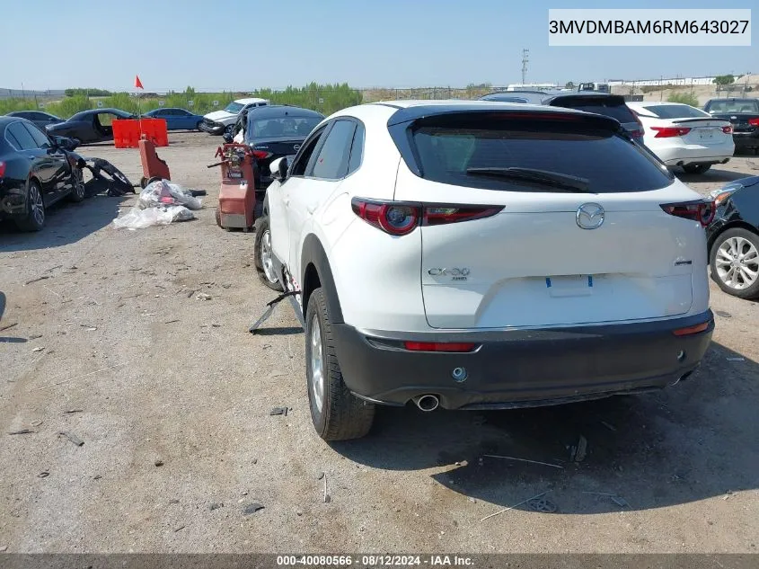 2024 Mazda Cx-30 2.5 S VIN: 3MVDMBAM6RM643027 Lot: 40080566