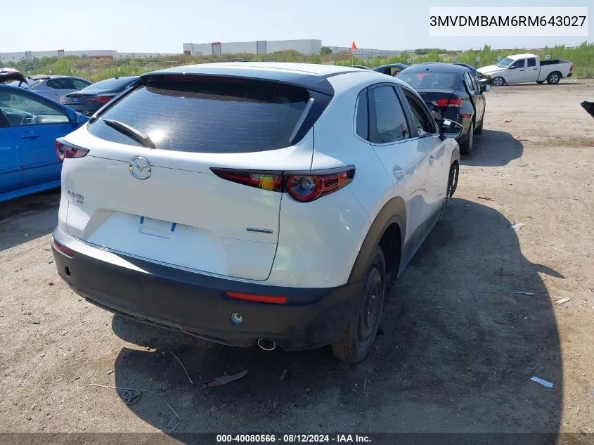 2024 Mazda Cx-30 2.5 S VIN: 3MVDMBAM6RM643027 Lot: 40080566