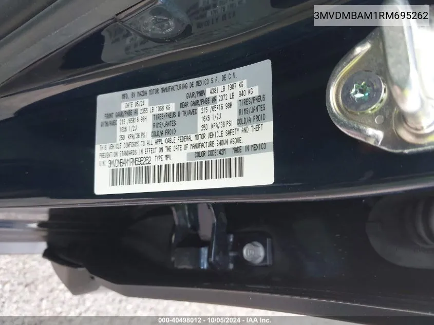 3MVDMBAM1RM695262 2024 Mazda Cx-30