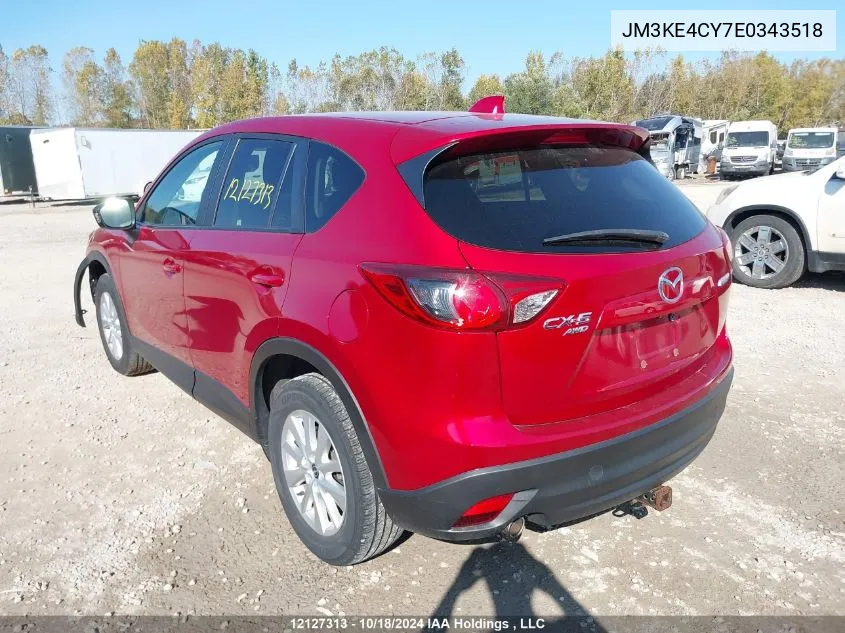 2014 Mazda Cx-5 VIN: JM3KE4CY7E0343518 Lot: 12127313