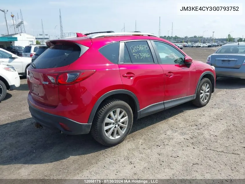 2016 Mazda Cx-5 VIN: JM3KE4CY3G0793752 Lot: 12058175