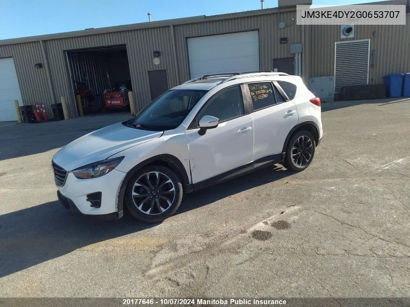 2016 Mazda Cx-5 Gt VIN: JM3KE4DY2G0653707 Lot: 20177646