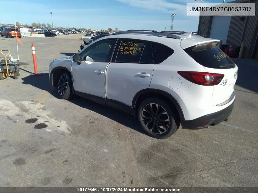 2016 Mazda Cx-5 Gt VIN: JM3KE4DY2G0653707 Lot: 20177646