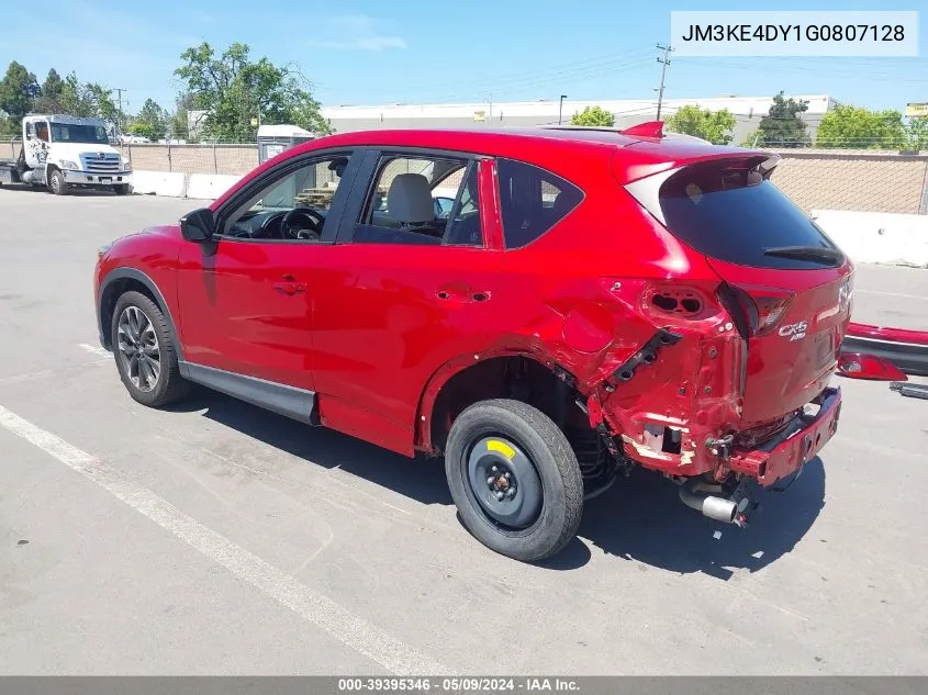 2016 Mazda Cx-5 Grand Touring VIN: JM3KE4DY1G0807128 Lot: 39395346