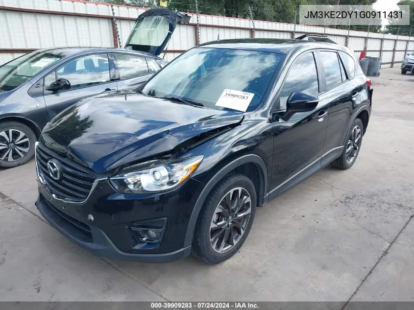 2016 Mazda Cx-5 Grand Touring VIN: JM3KE2DY1G0911431 Lot: 39909283