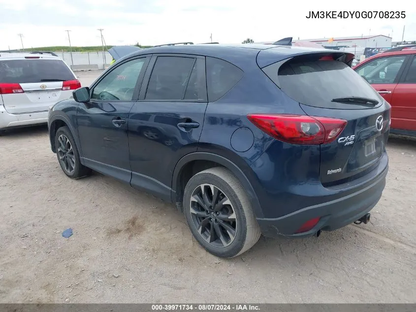 2016 Mazda Cx-5 Grand Touring VIN: JM3KE4DY0G0708235 Lot: 39971734