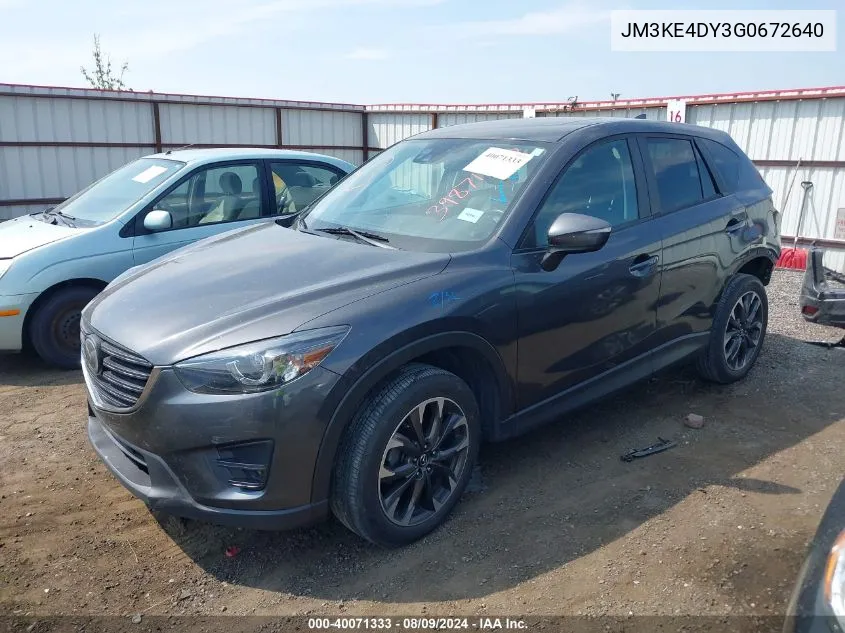 2016 Mazda Cx-5 Grand Touring VIN: JM3KE4DY3G0672640 Lot: 40071333