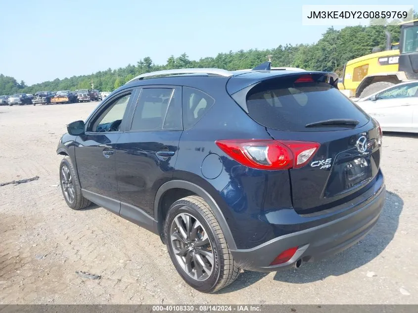 2016 Mazda Cx-5 Gt VIN: JM3KE4DY2G0859769 Lot: 40108330