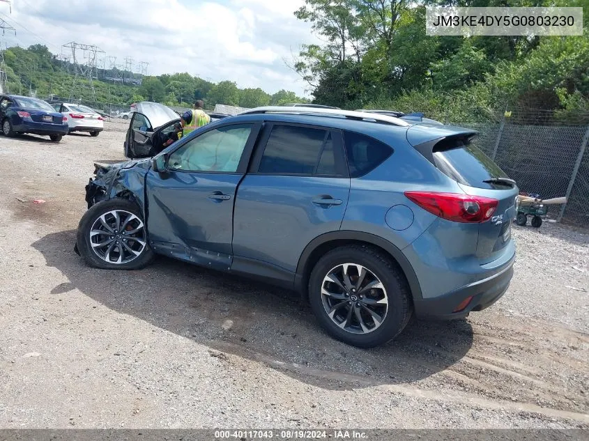 2016 Mazda Cx-5 Grand Touring VIN: JM3KE4DY5G0803230 Lot: 40117043