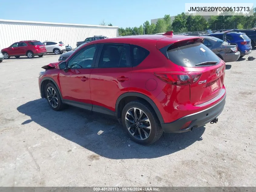 2016 Mazda Cx-5 Gt VIN: JM3KE2DY0G0613713 Lot: 40128113