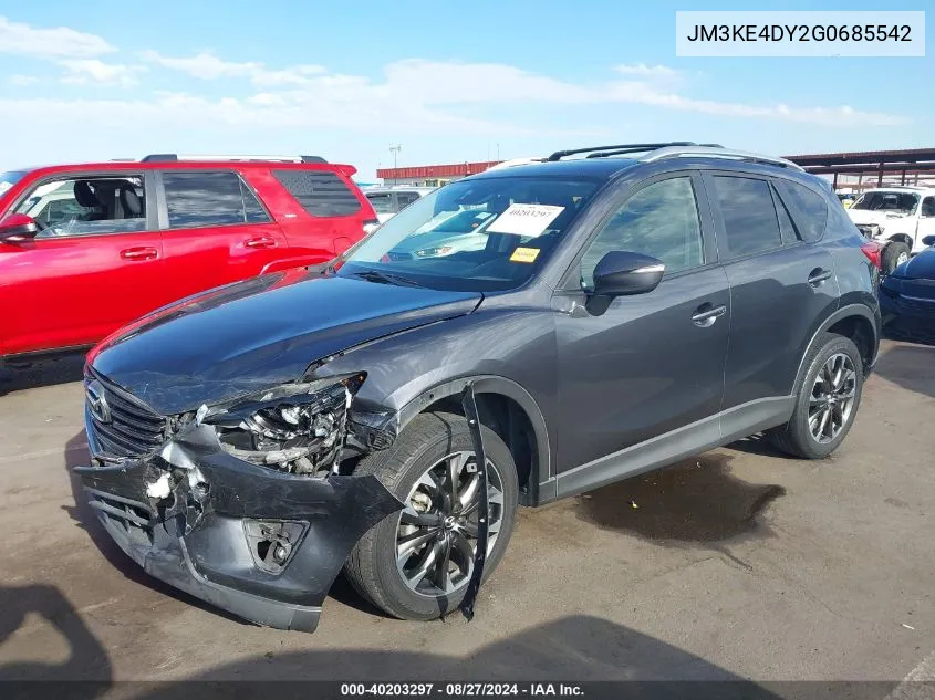 2016 Mazda Cx-5 Grand Touring VIN: JM3KE4DY2G0685542 Lot: 40203297