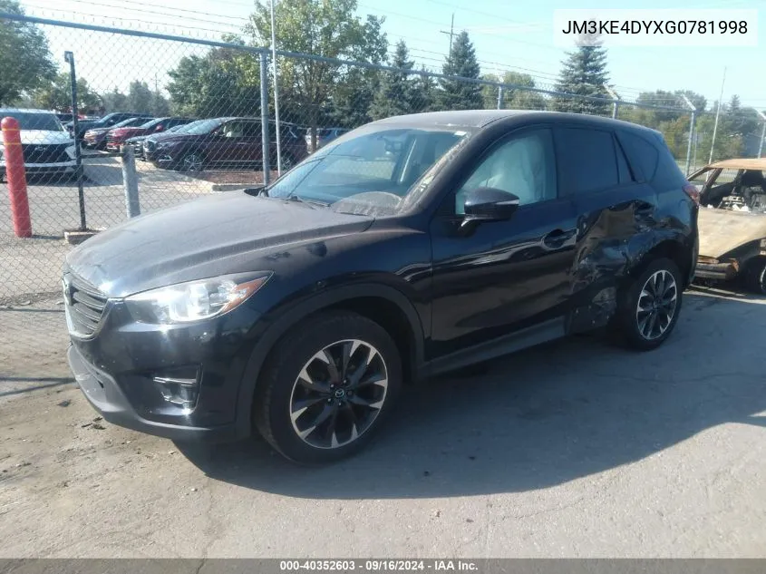 2016 Mazda Cx-5 Gt VIN: JM3KE4DYXG0781998 Lot: 40352603