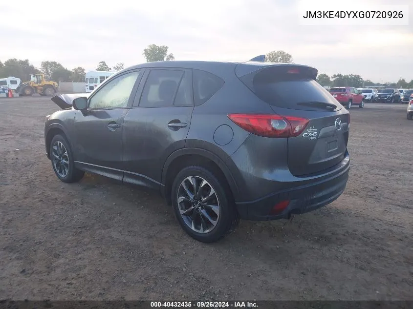 2016 Mazda Cx-5 Gt VIN: JM3KE4DYXG0720926 Lot: 40432435