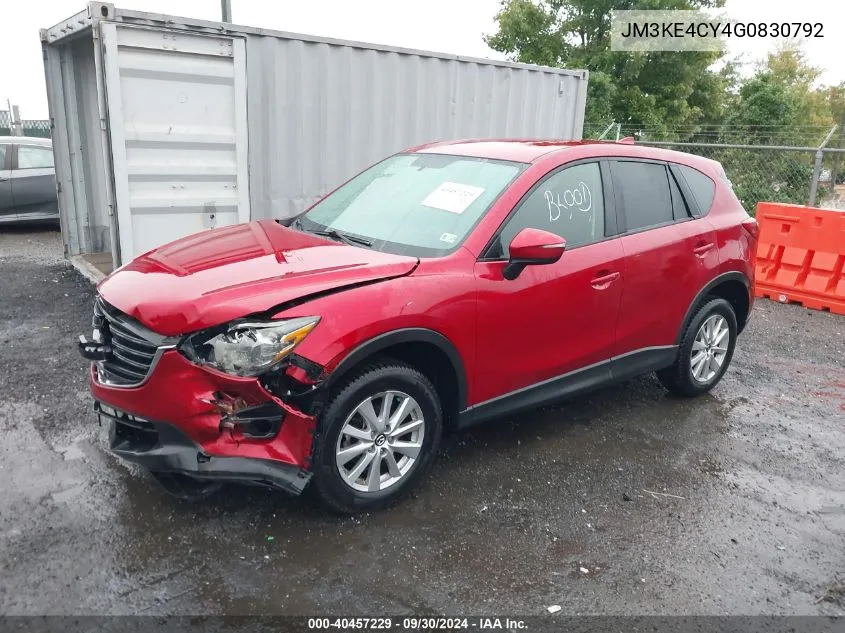 2016 Mazda Cx-5 Touring VIN: JM3KE4CY4G0830792 Lot: 40457229