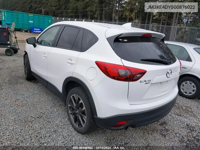 2016 Mazda Cx-5 Grand Touring VIN: JM3KE4DY0G0876022 Lot: 40486962