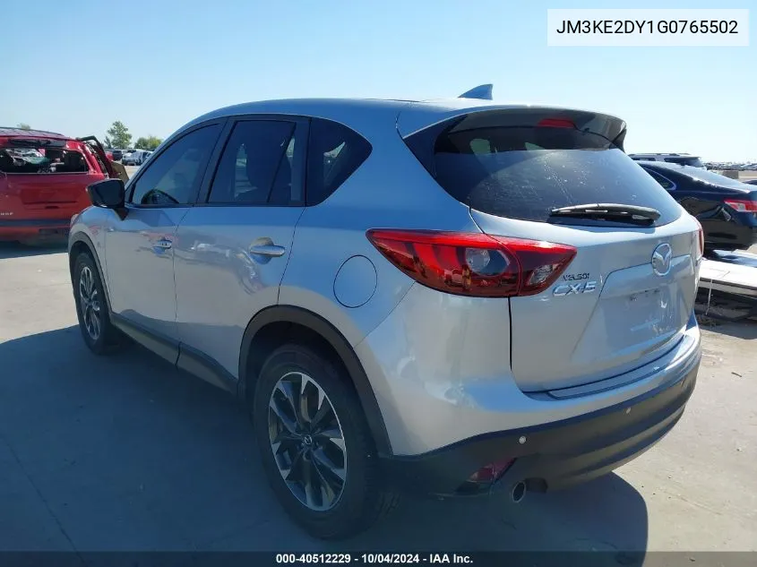 2016 Mazda Cx-5 Grand Touring VIN: JM3KE2DY1G0765502 Lot: 40512229