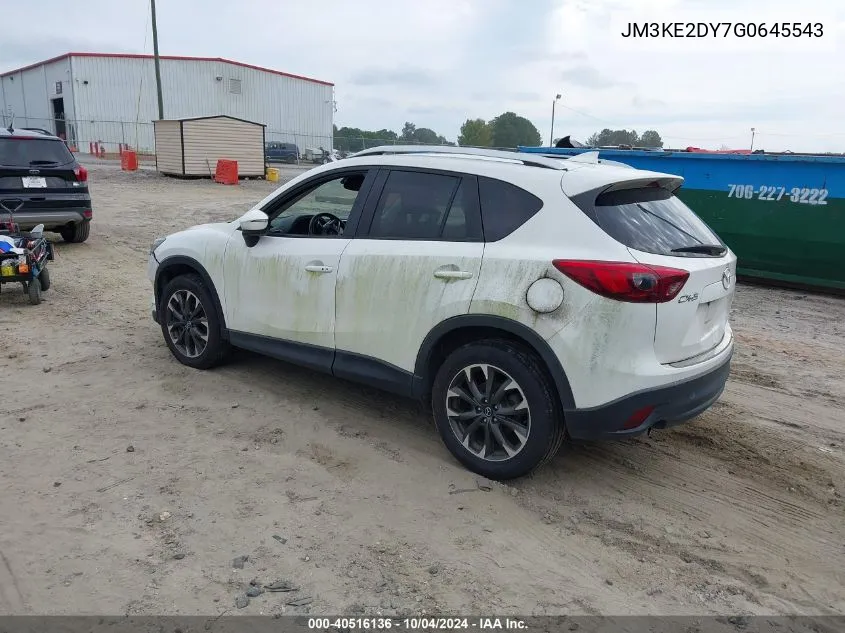 2016 Mazda Cx-5 Grand Touring VIN: JM3KE2DY7G0645543 Lot: 40516136